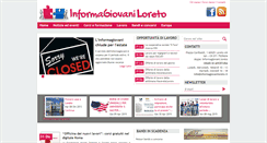Desktop Screenshot of informagiovaniloreto.it